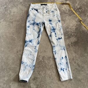 Veronica Beard Jeans Womens 25 Debbie Skinny High‎ Rise Button Fly Tie Dye